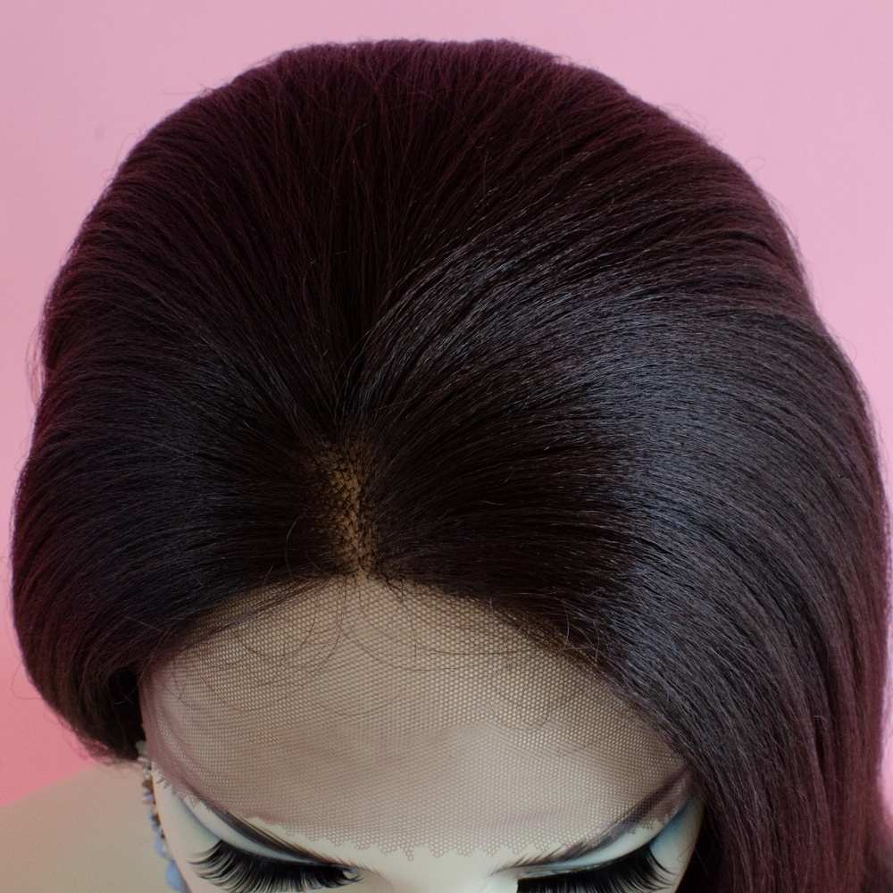16" Brown Lace Front Wig Color Free-Part #4 - Picture 6 of 8